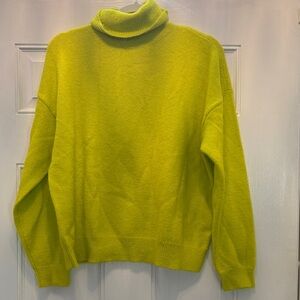 Vibrant Lime Turtleneck Sweater